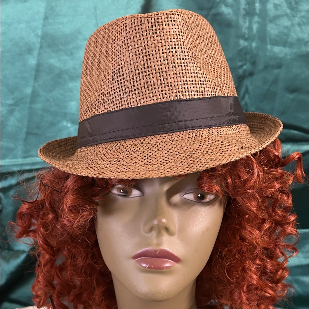 Stylish Brown Fedora Hat with Black Band